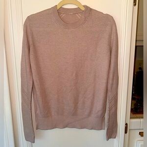 Lululemon Ribbed Crewneck Sweater – Light Mauve, Size 4